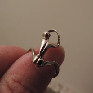 Sterling Silver Nude Woman Ring
