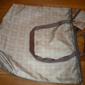 Le Sport Sac “Large Shopper”  Light Brown Plaid Print Bag
