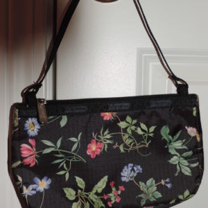 Le Sport Sac Black Floral Print Small Bag