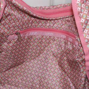 Le Sport Sac Pink Floral Print Messenger Bag