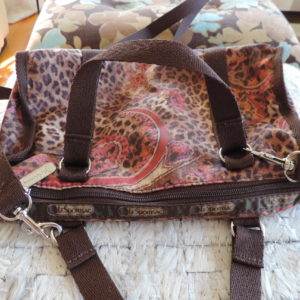 Le Sport Sac Small Leopard & Floral Bag Print Bag NEW
