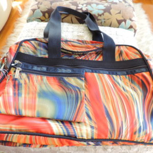 Le Sport Sac Diane Tye-Dye Print Large Bag W/ Lock & Keys