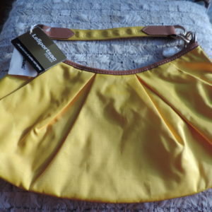 Le Sport Sac REMIX  Leather & Nylon “Large Scratch” Honey Color  Bag NEW